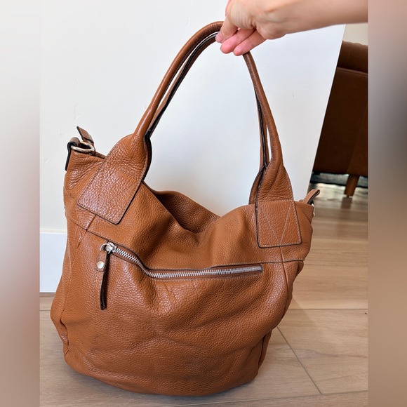 Sundance Woven Boho Soft Leather Weave Brown Shoulder Bag Satchel Purse Itay - Picture 3 of 9